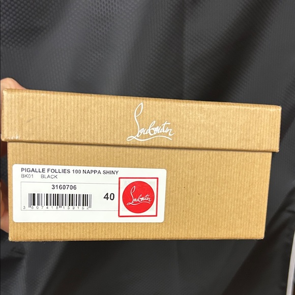 Christian Louboutin Pigalle Follies 100 Black Nappa Shiny - Picture 5 of 9